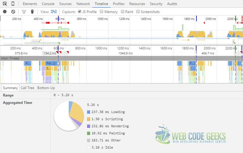 Identify JavaScript bottlenecks