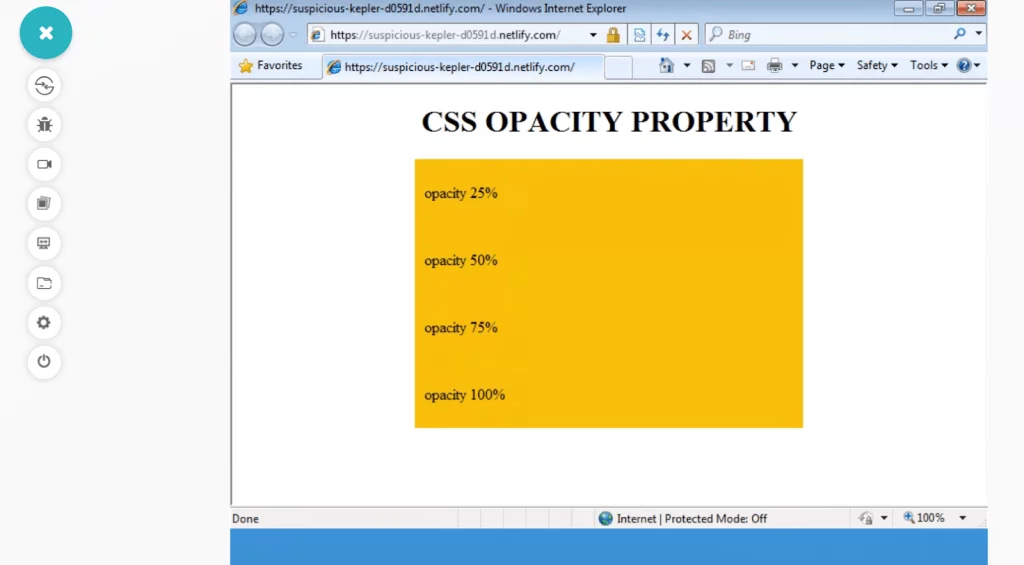 CSS Opacity